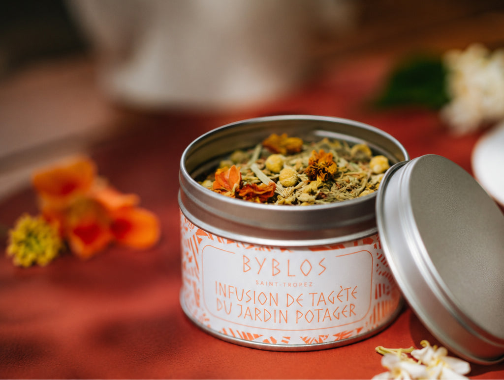 Infusion à la tagète du potager Byblos