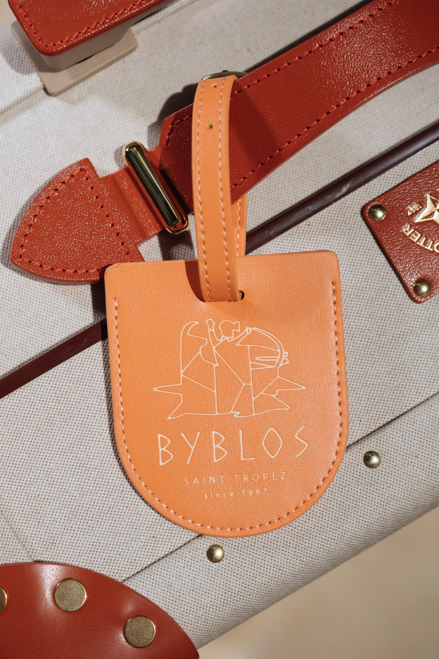 Étiquette de bagage en cuir Byblos