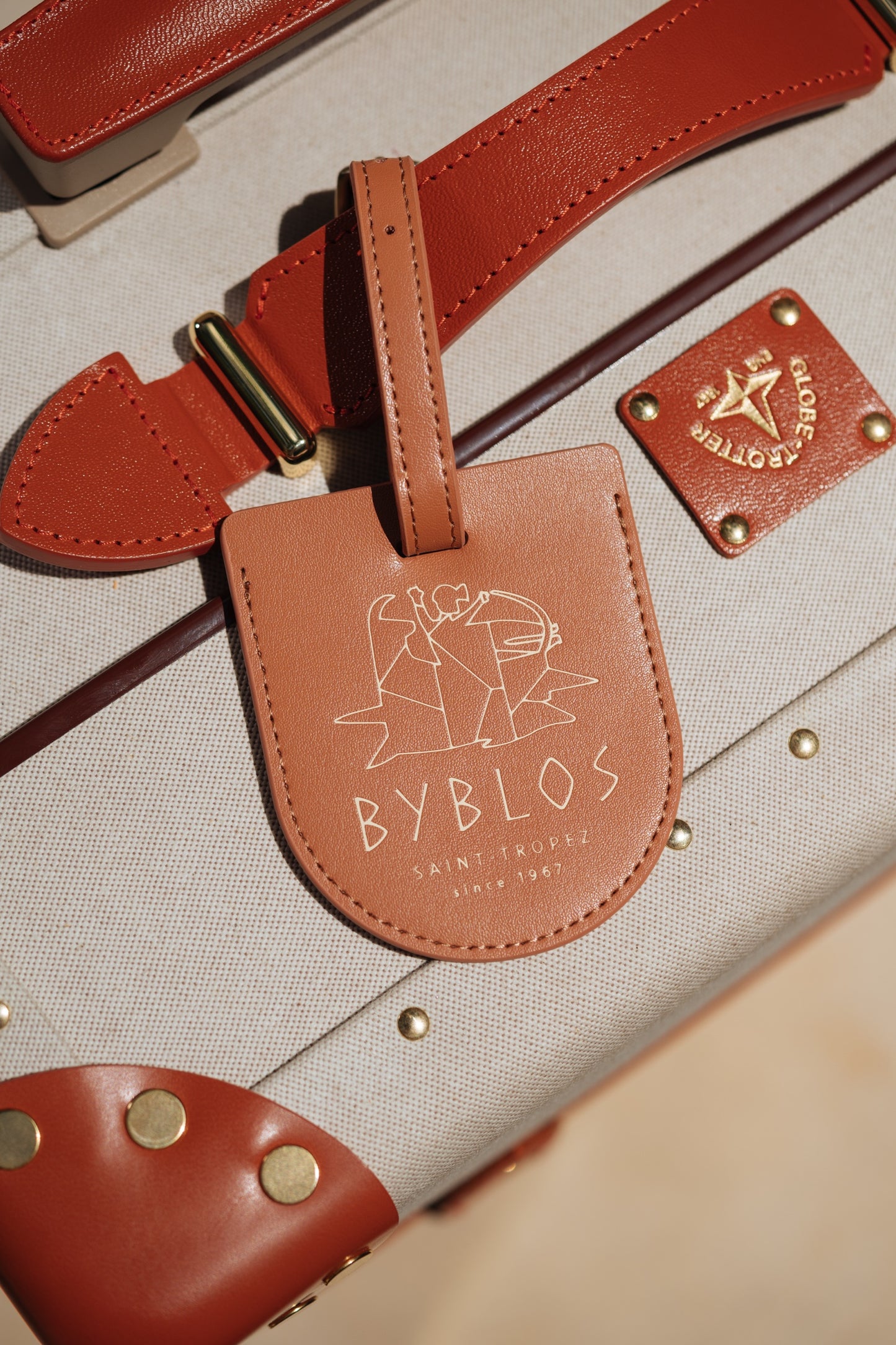 Étiquette de bagage en cuir Byblos